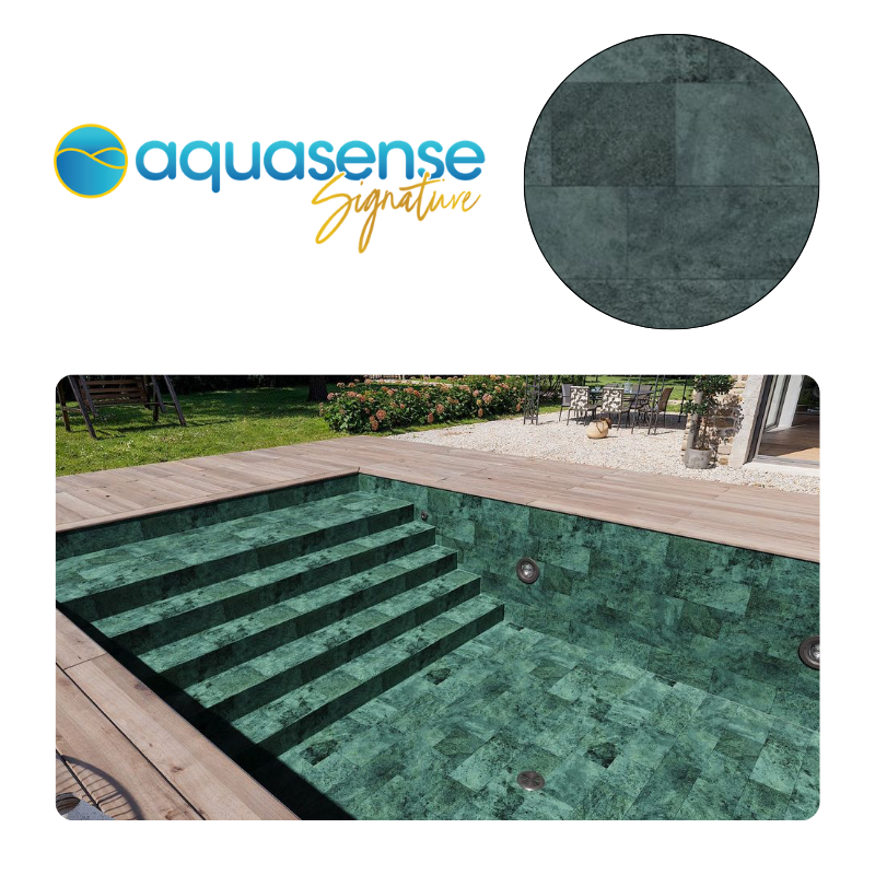 Liner PVC armé Aquasense Signature 180/100e - imprimé texturé