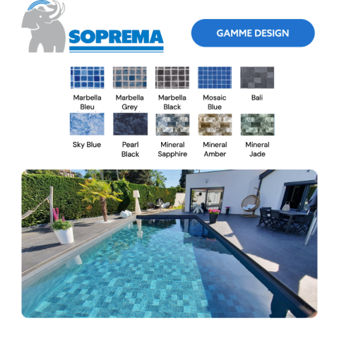 Liner PVC armé SOPREMAPOOL Design 150/100e