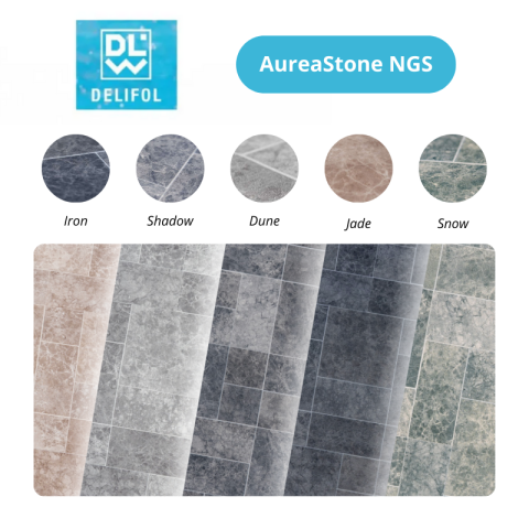 Liner PVC armé 180/100e AureaStone by Delifol