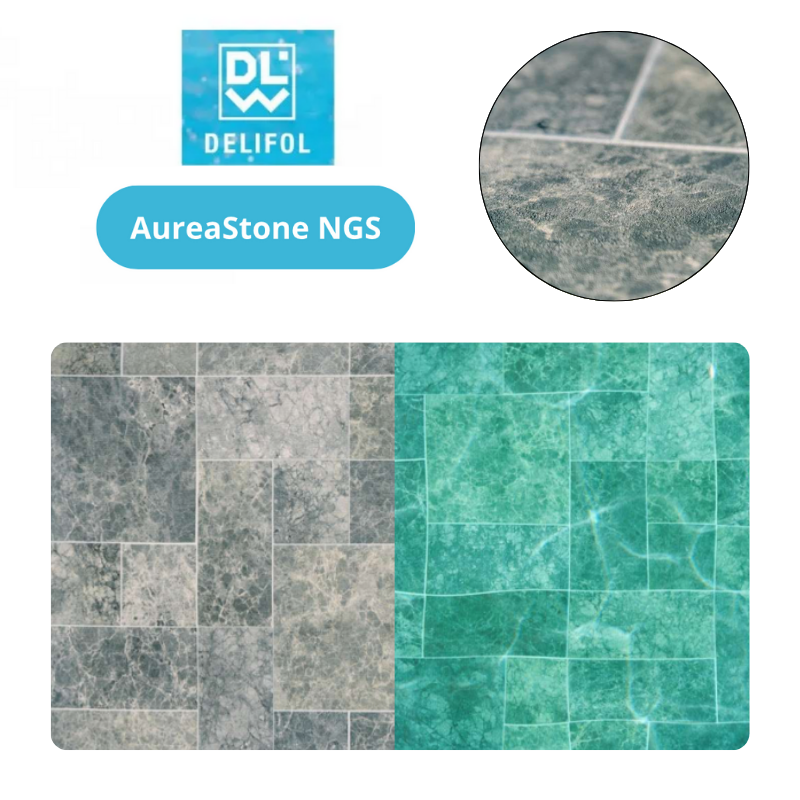 Liner PVC armé 180/100e AureaStone by Delifol