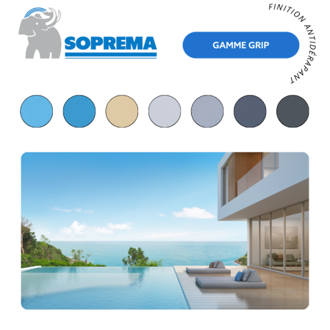 Liner PVC armé SOPREMAPOOL Design 150/100e