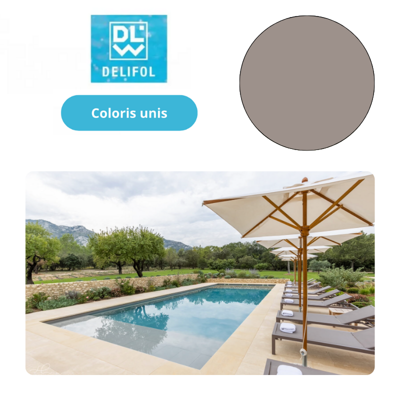 Liner PVC armé 150/100e uni type NG Delifol