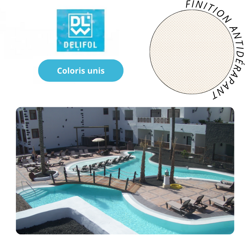 Liner PVC armé 180/100e antidérapant type NGP Delifol