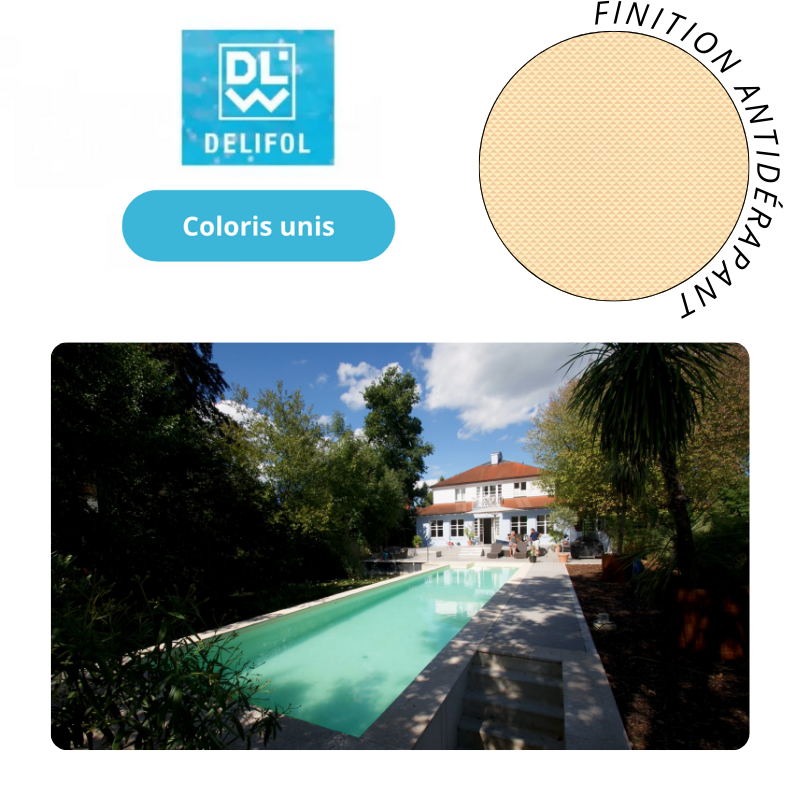 Liner PVC armé 180/100e antidérapant type NGP Delifol