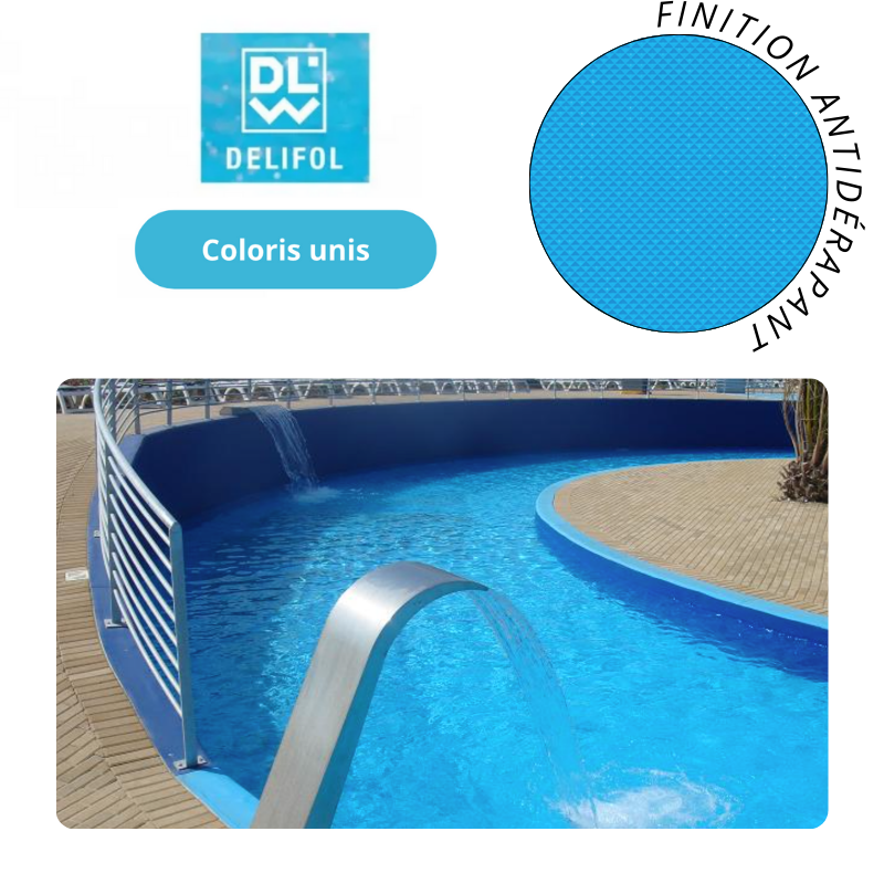 Liner PVC armé 180/100e antidérapant type NGP Delifol