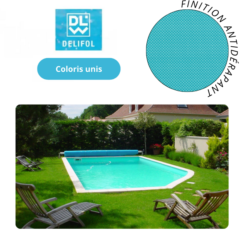 Liner PVC armé 180/100e antidérapant type NGP Delifol