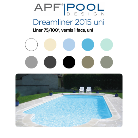 Liner uni APF DREAMLINER 2015 verni 1 face 75/100ème