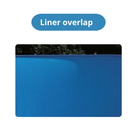Liner overlap bleu marine pour piscine acier hors-sol