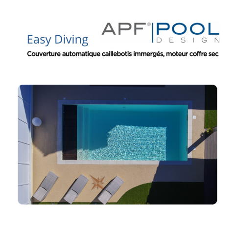 Couverture automatique immergée APF Pool Diving moteur coffre sec