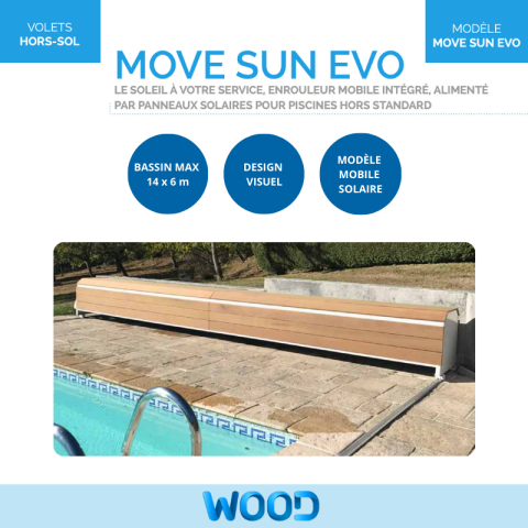 Couverture automatique hors- sol Wood Move Sun Evo