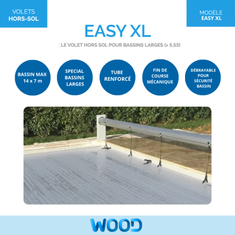 Couverture automatique hors-sol Wood Easy XL