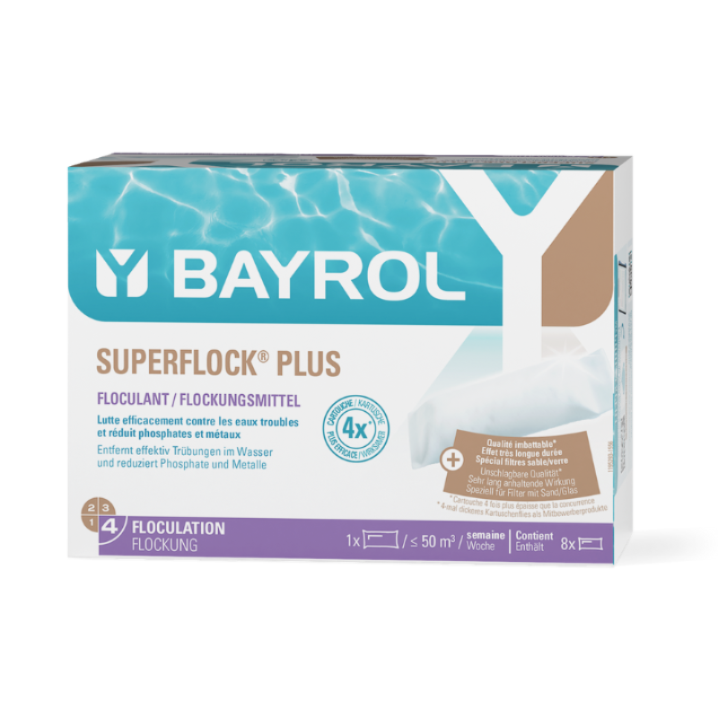 Floculation eau de piscine Bayrol Superflock Plus