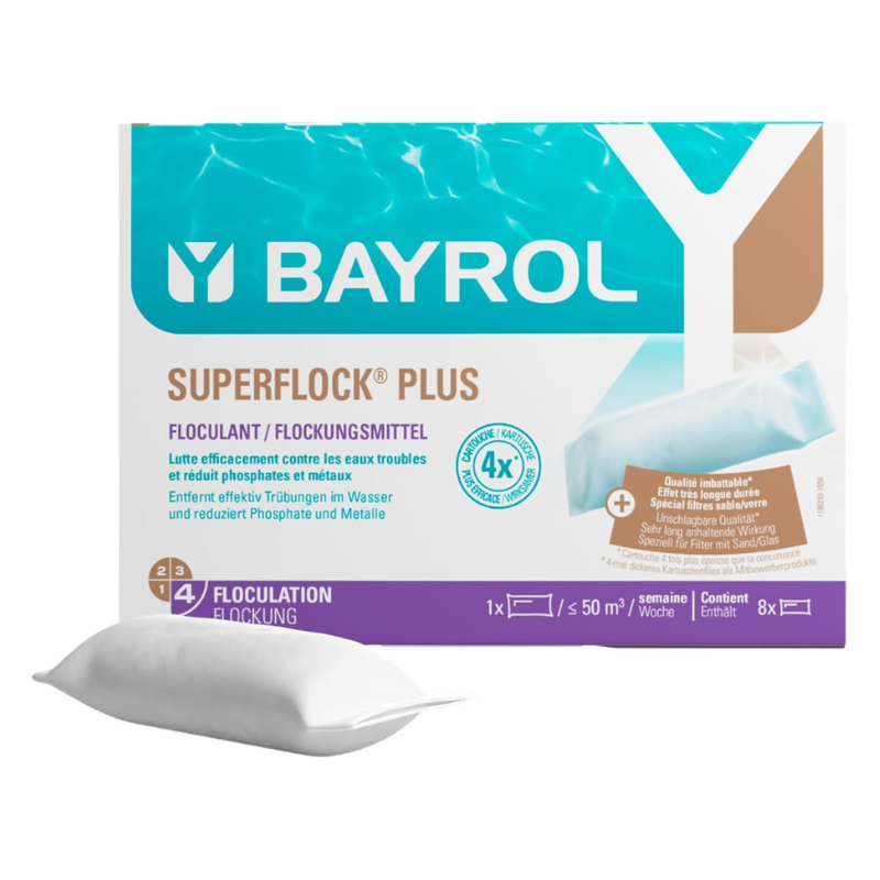 Floculation eau de piscine Bayrol Superflock Plus