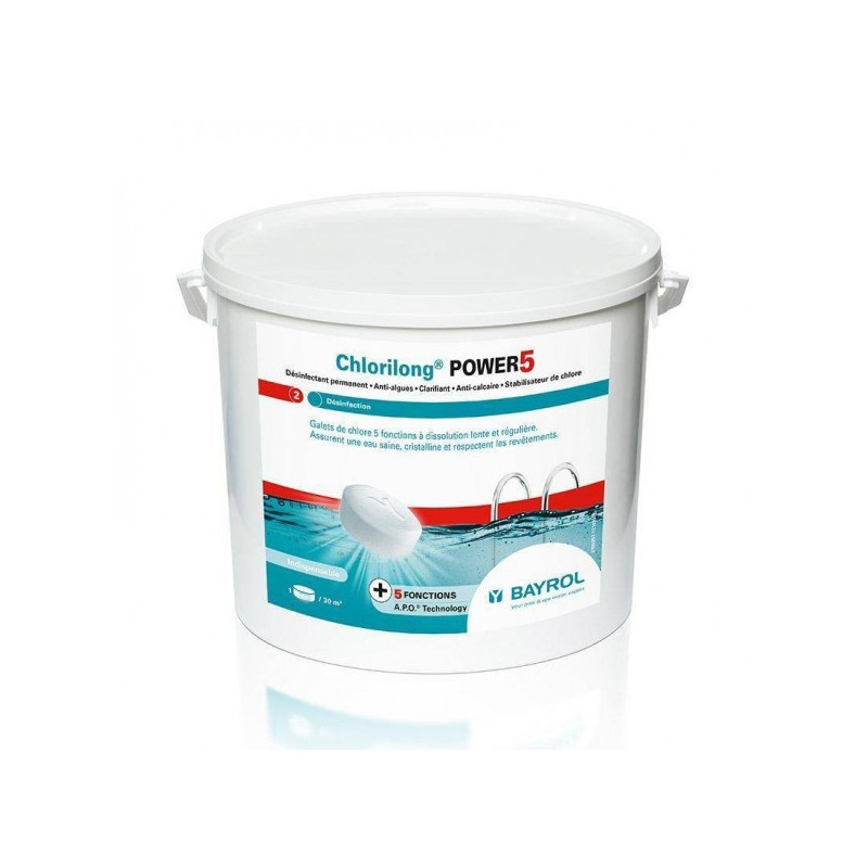 Chlore multifonctions Bayrol Chlorilong 5 fonctions - galets 250 g.
