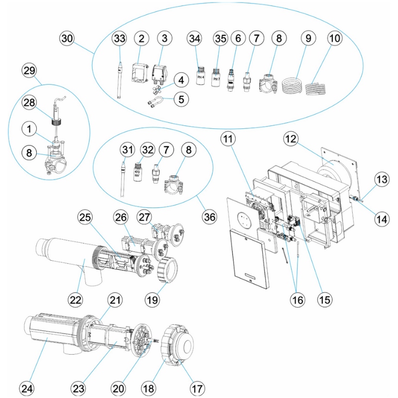 Cellule de remplacement pour électrolyseur Sel Clear Connect Astralpool