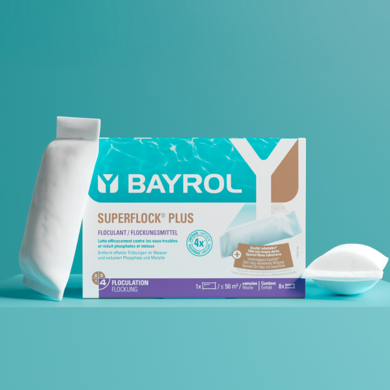 Floculation eau de piscine Bayrol Superflock Plus