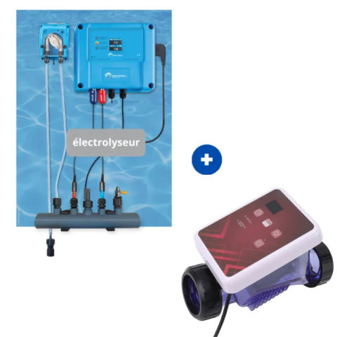 Pack Électrolyseur Poolex Turbo Salt + Contrôleur pH et Rx Beniferro - Monté sur panneau