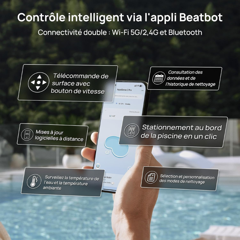 Robot de piscine sans fil Beatbot - Aquasense 2 Pro