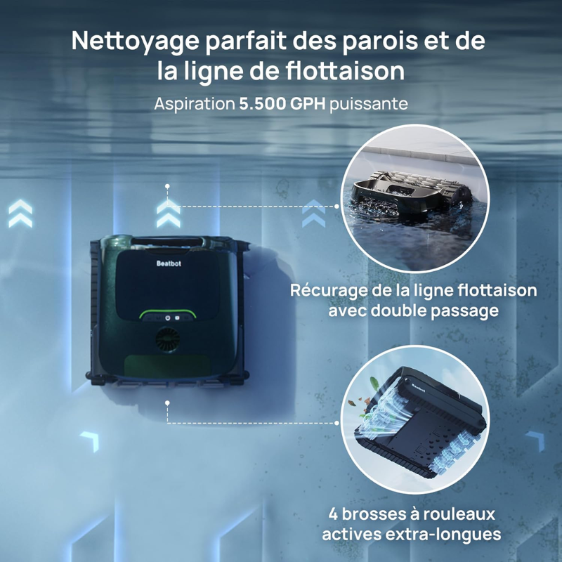 Robot de piscine sans fil Beatbot - Aquasense 2 Pro