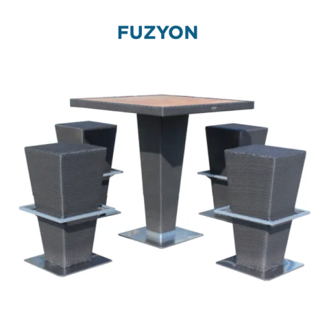 Table bar FUZYON Hémisphère Editions + tabourets