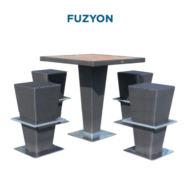 Table bar FUZYON Hémisphère Editions + tabourets