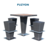 Table bar FUZYON Hémisphère Editions + tabourets