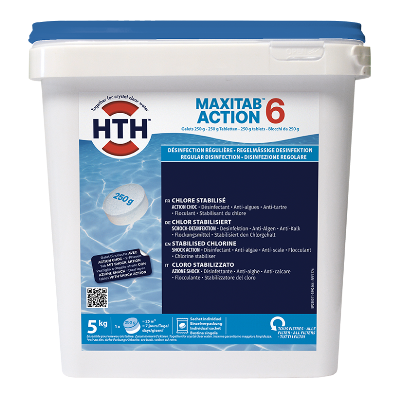 MAXITAB ACTION 6 HTH Galet 250 g.