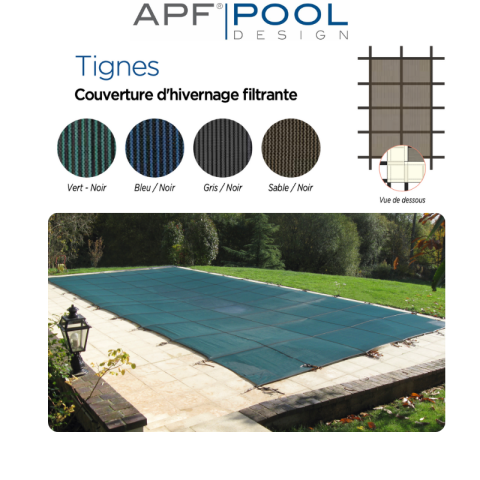 Couverture d'hivernage filtrante de sécurité Ménuires Safe