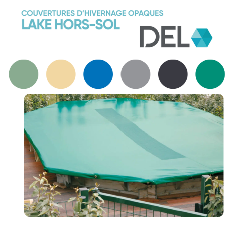 Couverture d'hivernage opaque DEL Lake hors-sol