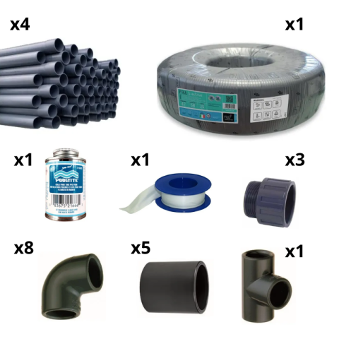 Kit plomberie pour raccordement local technique