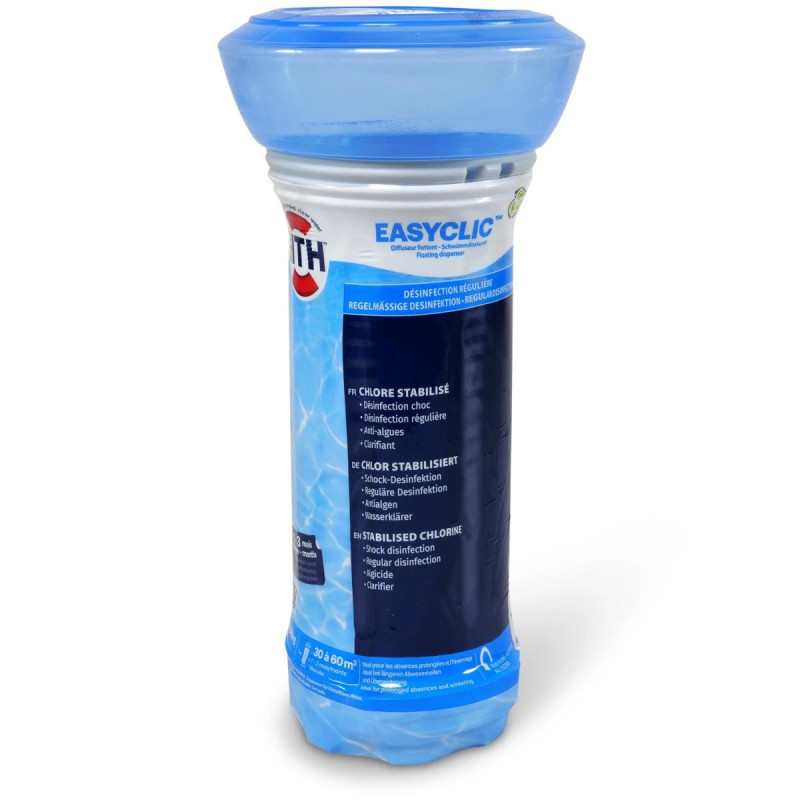 Traitement choc et multifonction Easyclic diffuseur flottant HTH petite piscine