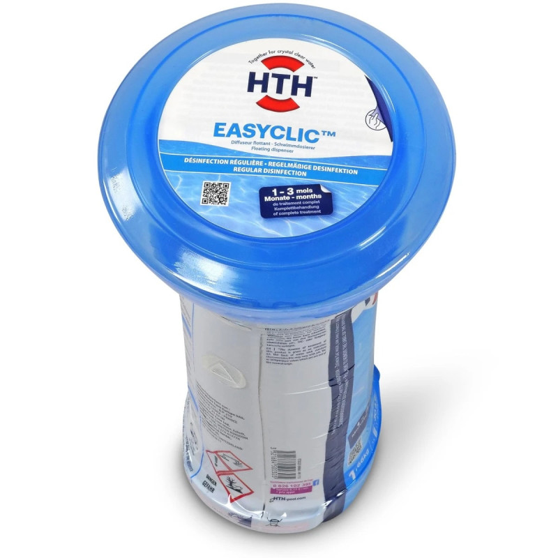 Traitement choc et multifonction Easyclic diffuseur flottant HTH petite piscine