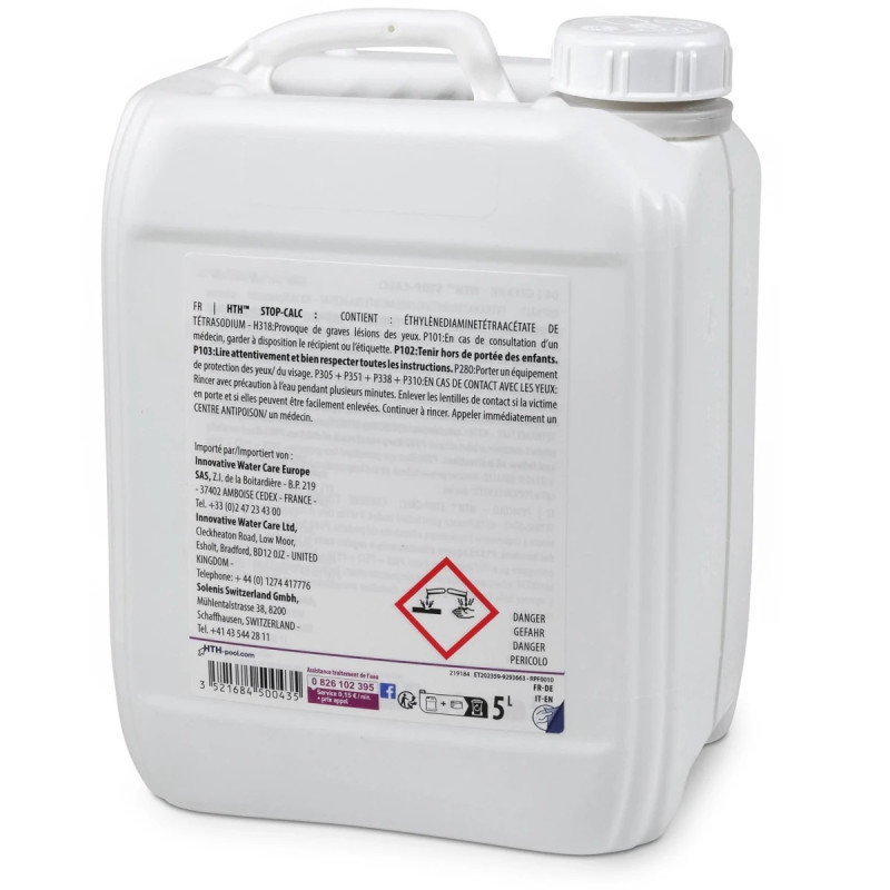HTH Stop-calc anti-calcaire liquide piscine 5 litres