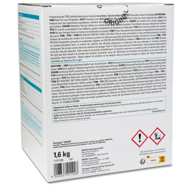 Algicide Bayrol Desalgin Shock - traitement curatif