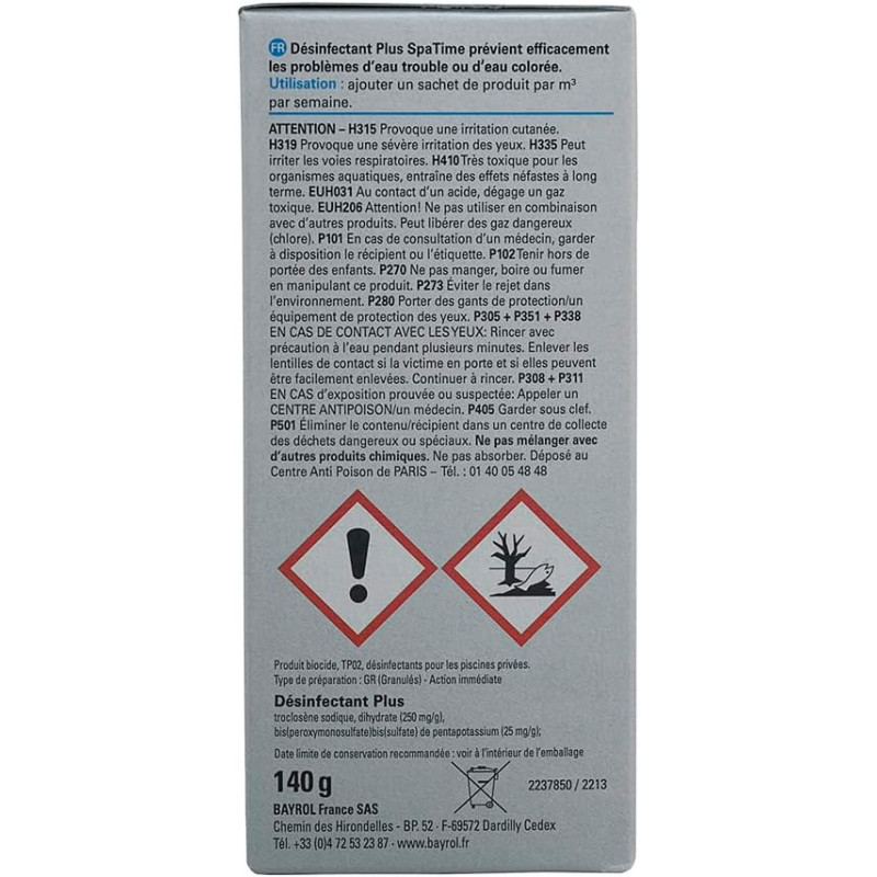 Entretien d un spa SpaTime by Bayrol Désinfectant Plus 