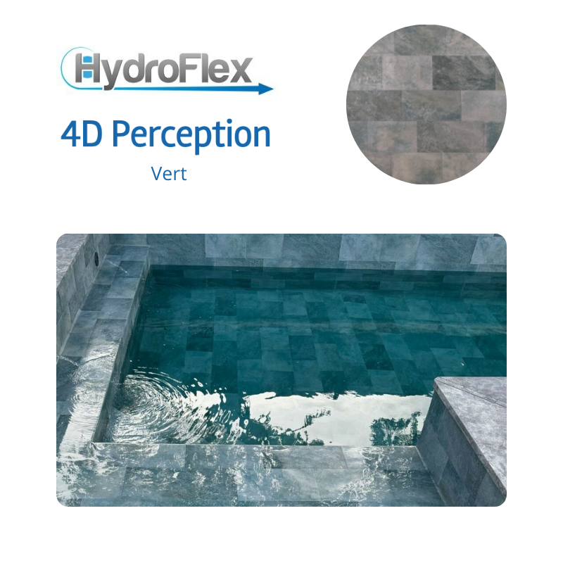 Liner PVC armé Hydroflex supérieur verni 4D Perception 150/100e