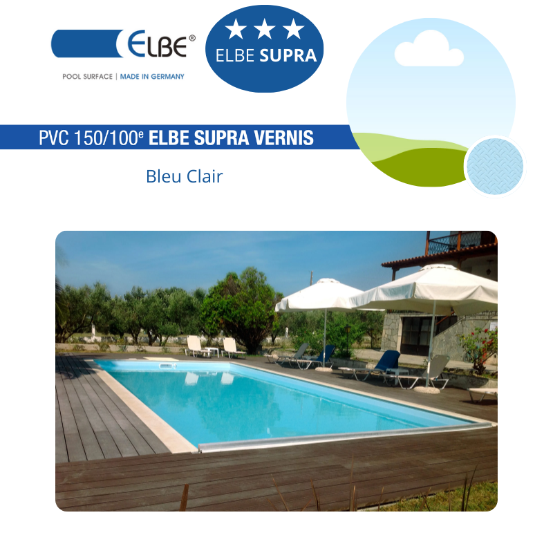 Liner PVC armé 150/100ème ELBE Supra vernis - 41,25 m2