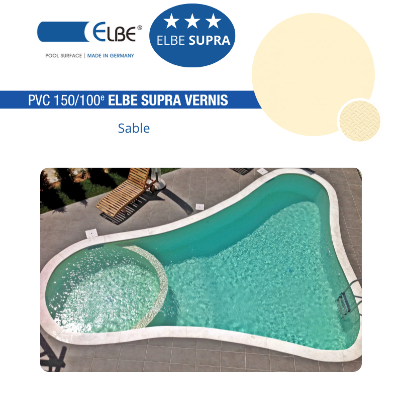 Liner PVC armé 150/100ème ELBE Supra vernis - 41,25 m2