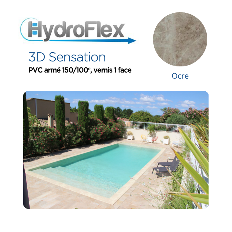 Liner PVC armé 150/100e Uni relief HYDROFLEX