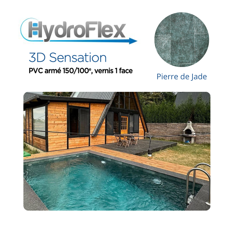 Liner PVC armé 150/100e Uni relief HYDROFLEX