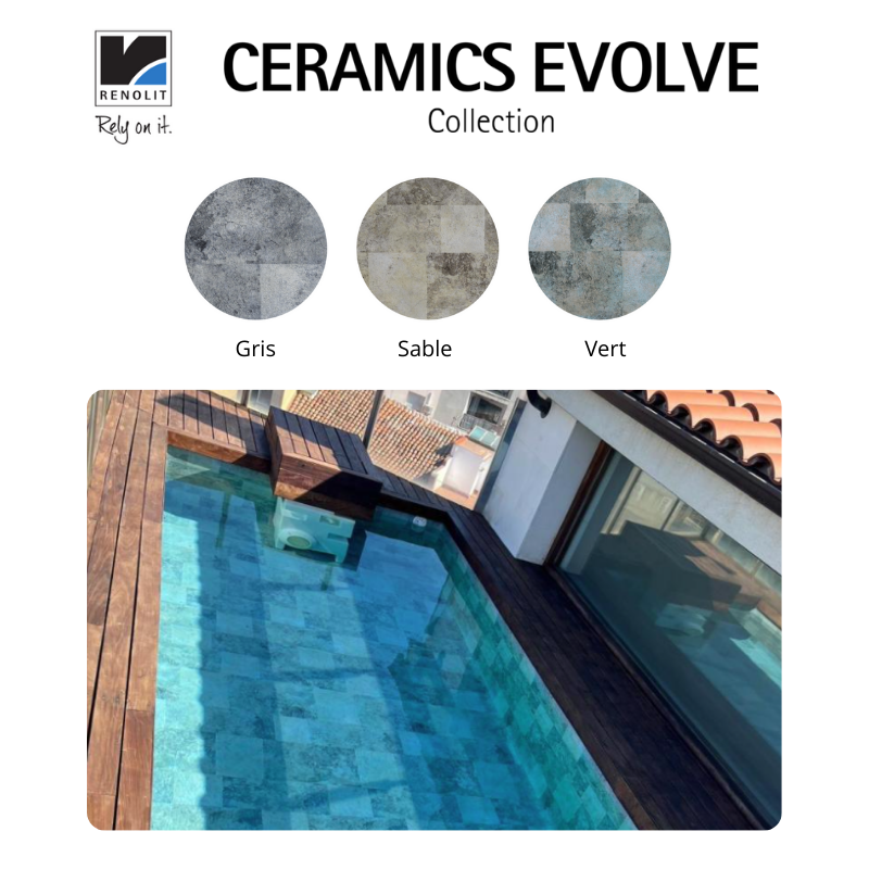 Liner PVC armé Alkorplan EVOLVE 200/100e imprimé texturé