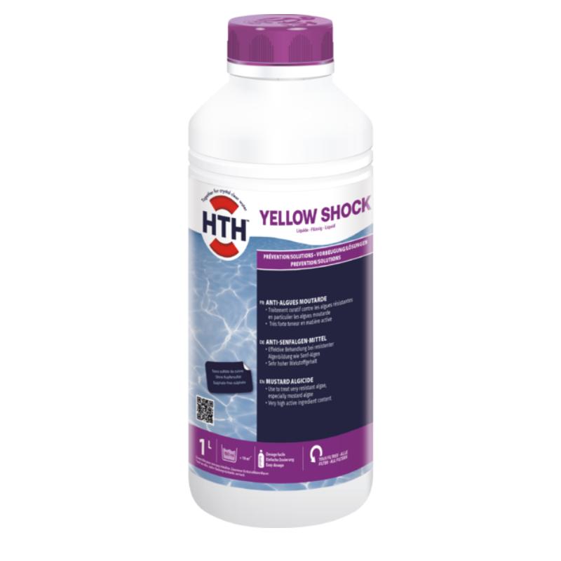 Anti-algues piscine hth YELLOW Shock liquide - 3 litres