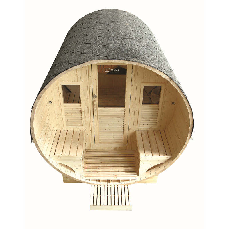 Sauna d'extérieur GAIA LUNA 6 places ou 3 allongés