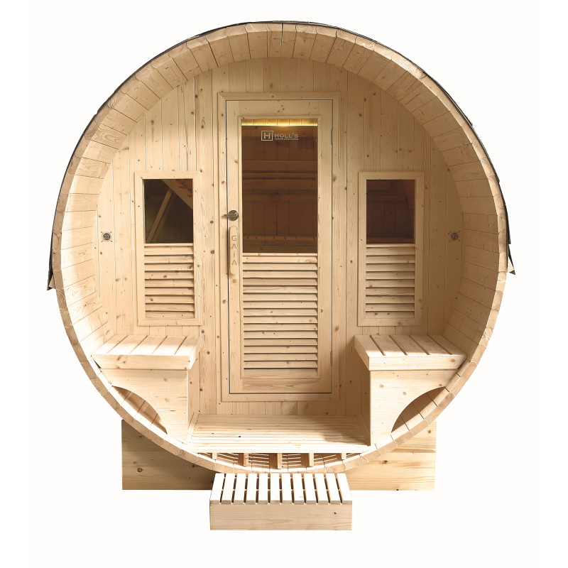 Sauna d'extérieur GAIA LUNA 6 places ou 3 allongés