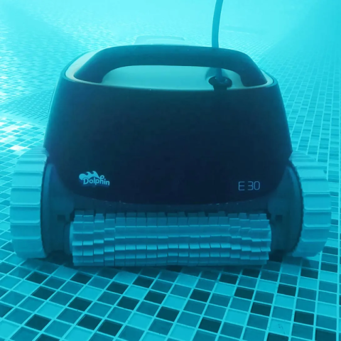 Robot piscine électrique Dolphin E30 – Nettoyage fond, parois et ligne d’eau – Filtration double niveau