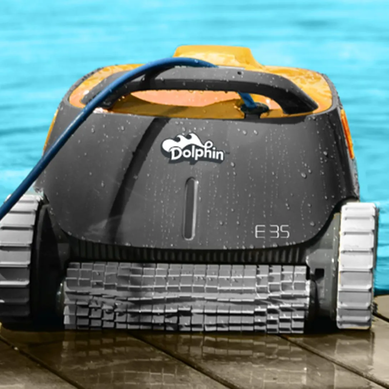 Robot piscine électrique Dolphin E35 avec chariot – Nettoyage complet fond, parois et ligne d’eau