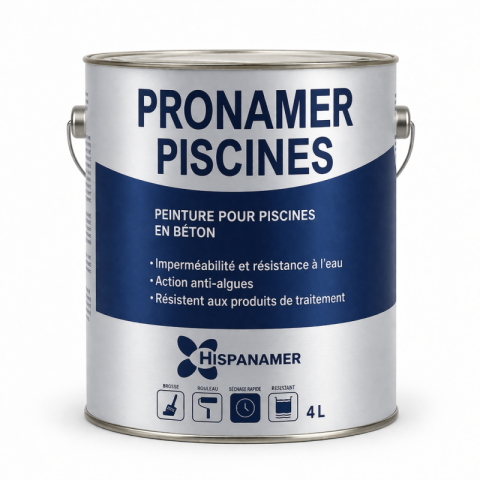 Peinture piscine PRONAMER 4L – Protection & décoration bassin béton