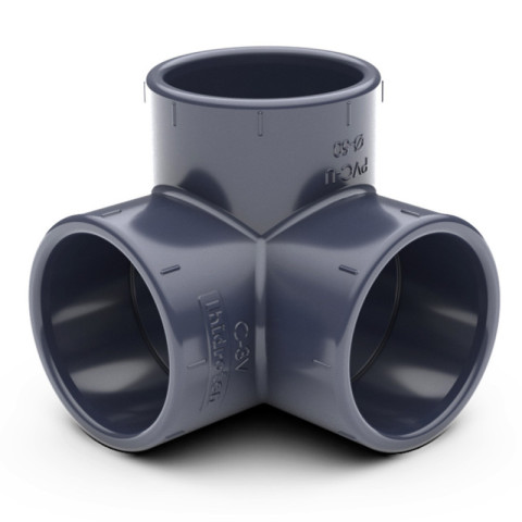 Coude 90° PVC 3 Voies