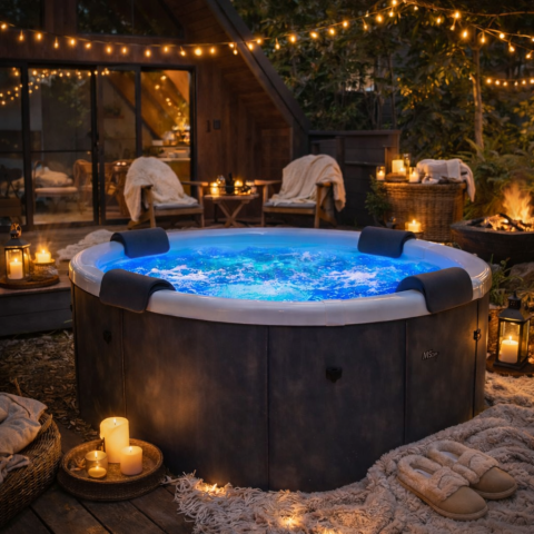 Spa MSPA Denver Ø180 semi-rigide 6 places WiFi hydromassage