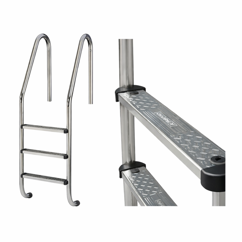 Échelle standard pour piscine, inox AISI 304